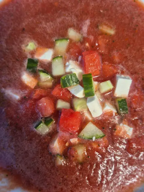 Görögdinnyés Gazpacho